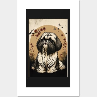 Super Cute Shih Tzu Portrait - Japanese style Posters and Art